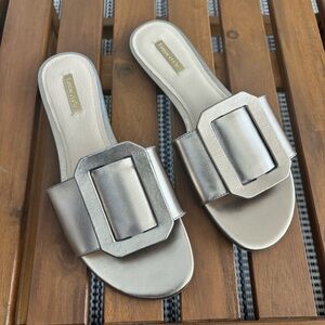 Louise et Cie women gold slides